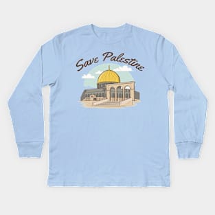 Free Palestine Kids Long Sleeve T-Shirt